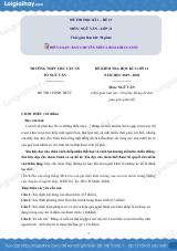 Giải đề thi học kì 1 Ngữ văn lớp 11 năm 2019 - 2020 trường THPT Chu Văn An
